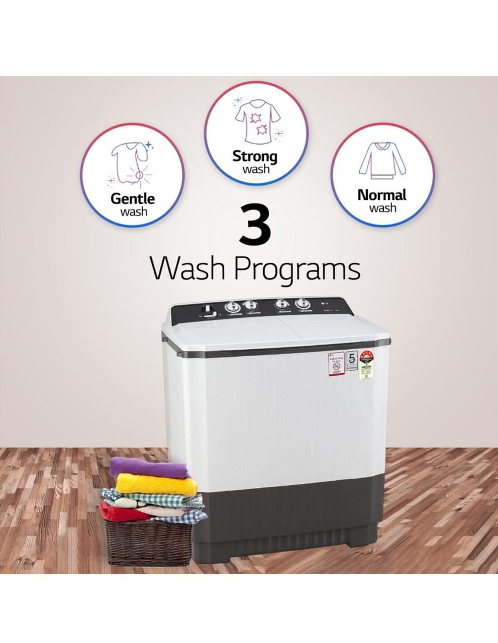 LG 10.0 kg Semi Automatic Top Load Washing Machine P1040RGAZ.