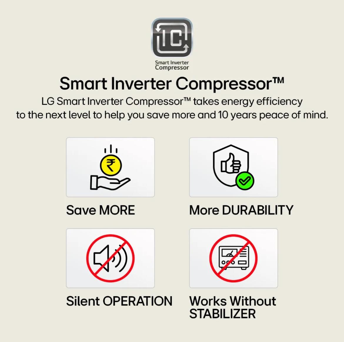 LG 242 L 2 Star Frost-Free Smart Inverter Double-Door Refrigerator (Model GL-N292BDSY)