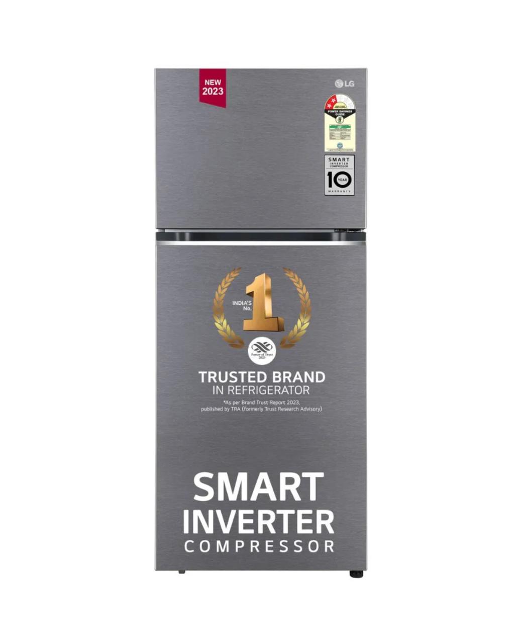 LG GL-N412SDSY 380 L 2 Star Frost-Free Smart Inverter Double-Door Refrigerator