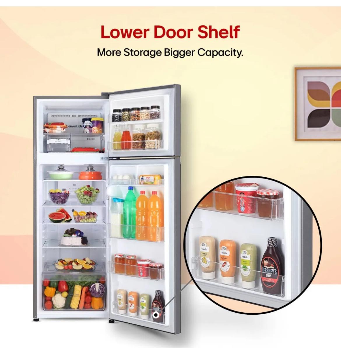 LG 288 L 2 Star Frost-Free Smart Inverter Double Door Refrigerator (Model GL-S322SPZY)