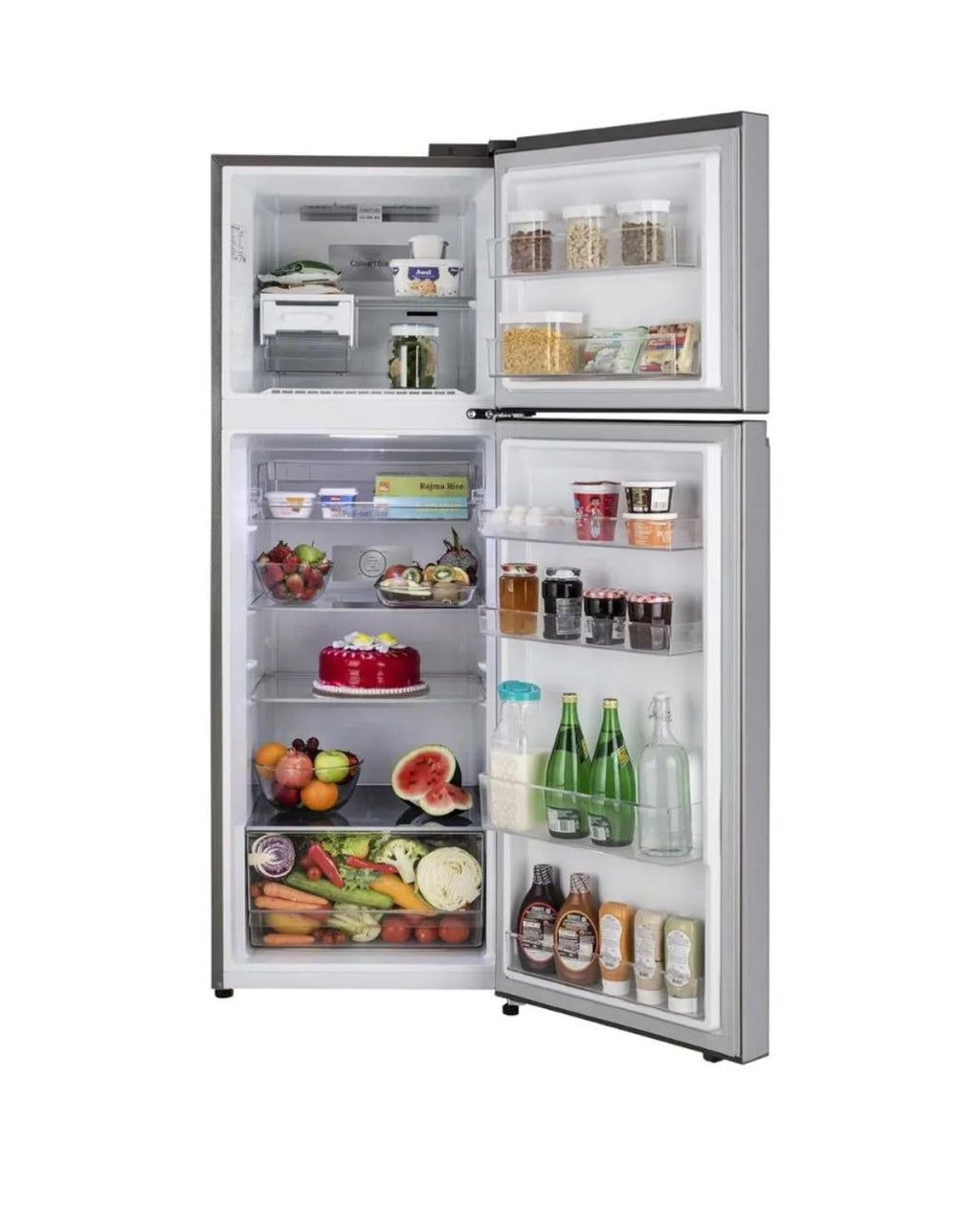 LG 322 L 2 Star Frost‑Free Double Door Refrigerator, Shiny Steel GL‑S342SPZY